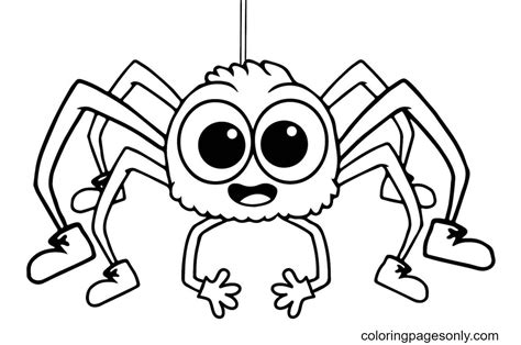 printable halloween spider coloring page  kids