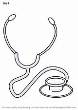 Stethoscope Drawing Draw Step Template Objects Coloring Drawings Everyday Pages Doctor Kids Learn Clip Getdrawings Paintingvalley sketch template