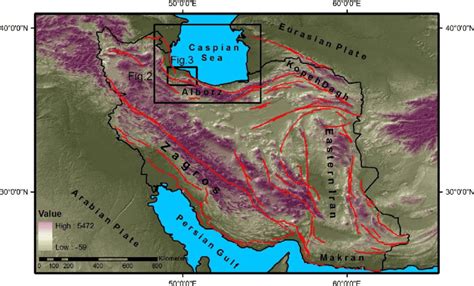iranian plateau map