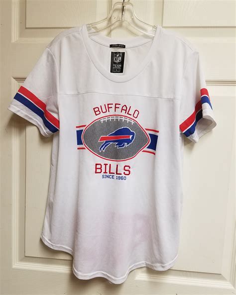 Nfl Team Apparel Longer Length White Buffalo Bills Mesh Shirt Jersey