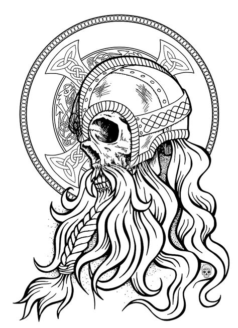 viking skull drawing  paintingvalleycom explore collection