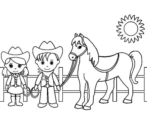 cowboy coloring pages  getcoloringscom  printable colorings