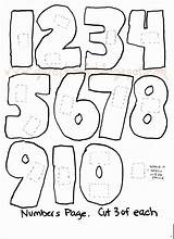 Number Numbers Coloring Pages Template Bubble Book Printable Templates Counting Quiet Color Kids Colouring Print Patterns Sheet Cut Felt Make sketch template