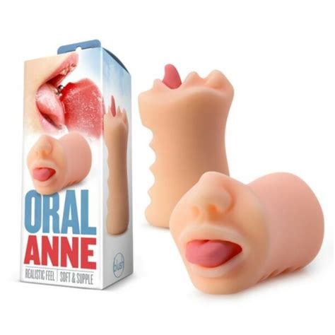 X5 Men Oral Anne Mouth Stroker Vanilla Beige For Sale