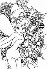 Coloring Pages Tinkerbell Disney Printable Tinker Bell Color Fairies Print Girls Fairy Adult Christmas Sheets Adults Colouring Kids Cute Colorear sketch template