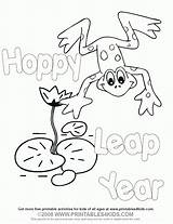 Coloring Leap Pages Year Puzzles Frog Clipart Popular Kids Library sketch template