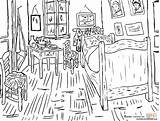 Gogh Arles Colorear Cuarto Dormitorio Stampare Disegno Supercoloring Vicent Kolorowanka Zum Imagui Sypialnia Irises Sunflowers Schlafzimmer Cuadros Kolorowanki Pintor Desordenado sketch template