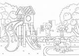 Playground Playing sketch template