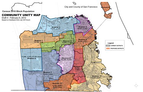 san francisco district map map  san francisco district california