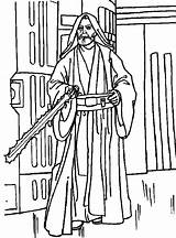 Wan Obi Coloring Kenobi Pages Getcolorings Color sketch template