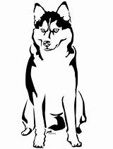 Husky Coloring Pages Siberian Clipart Puppy Svg Printable Huskies Sitting Dogs Dog Adult Colouring Cartoon Drawing Clip Cliparts Stencil Iditarod sketch template