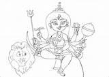 Navratri Dussehra Colouring Dasara Diwali sketch template