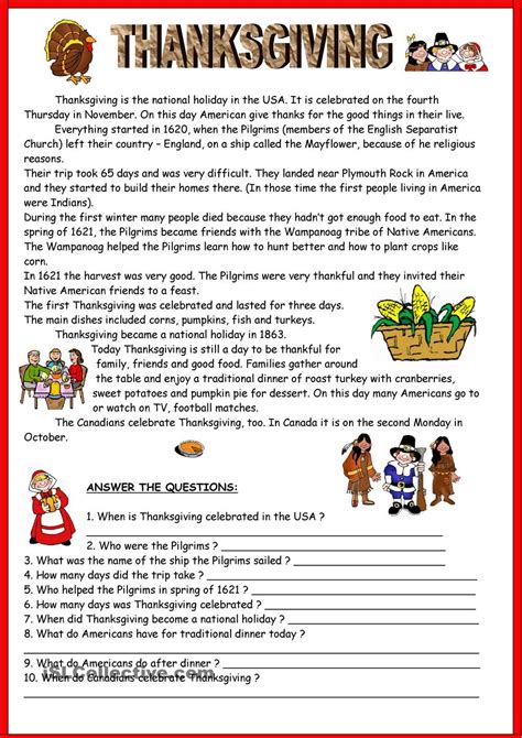 thanksgiving key worksheets activities  school pinterest