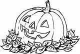 Pumpkin Coloring Pages Face Clip Clipart Leaves Halloween Pumpkins Printable Leaf Patch Lantern Fall sketch template