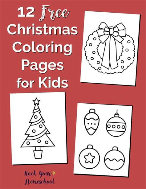 christmas coloring pages  kids  simple holiday fun