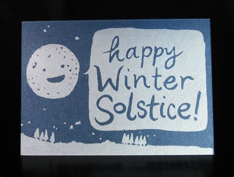 happy winter solstice greeting card