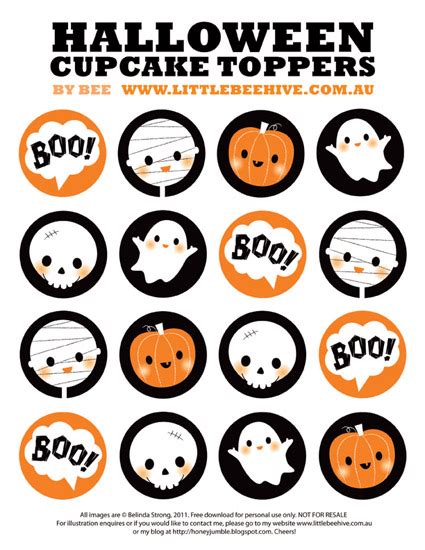 differentact normal   printable halloween cupcake toppers