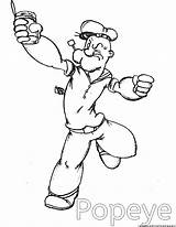 Popeye Sailor sketch template