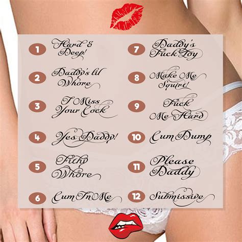 3x kinky adult temporary tattoos tramp stamps ddlg bdsm etsy