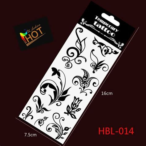 2017 real hbl 014 the new black classic fashion sexy temporary tattoo