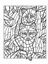 Coloring Mosaic Pages Animal Mosaics Sheets Adult Book Printable Pattern Dover Cat Doverpublications Store Haven Creative Books Glass Adults Designs sketch template