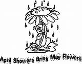 Showers April Coloring Flowers Bring May Pages Wecoloringpage sketch template