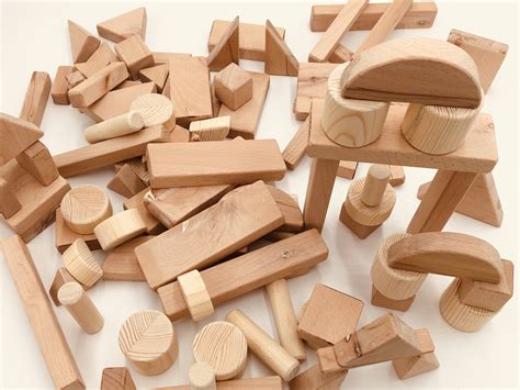 handmade wooden toy building blocks set   blocks building toys