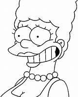 Marge Coloring Simpsons Pages Smiling Pages1 Simpson Cartoons Drawing Drawings Print Printable Les Des Kids sketch template