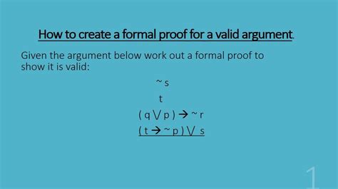 create  formal proof youtube