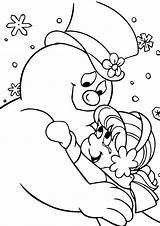Frosty Snowman 101coloring sketch template