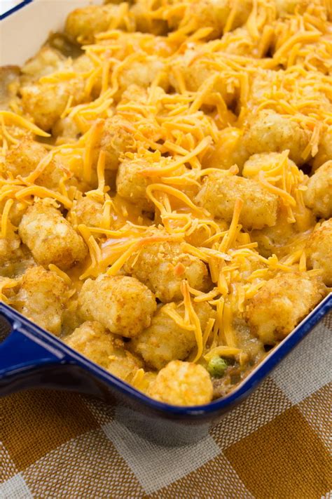 easy recipe  cheesy tater tot casserole deporecipeco