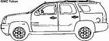 Coloring Pages Suburban Tahoe Chevy Template Yukon Gmc Police sketch template
