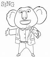 Sing Divertidos Koala Canta sketch template