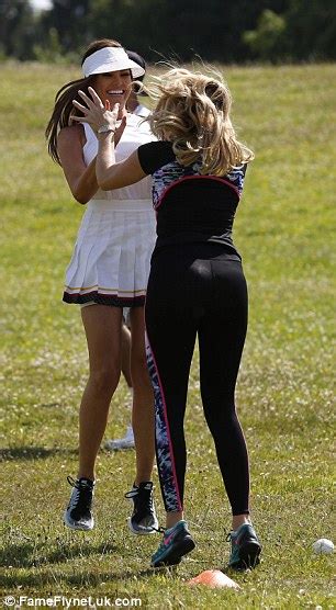 Towie S Jessica Wright Wears All White Ensemble For Rounders In Essex
