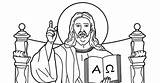 Jesus Throne Coloring Lord sketch template