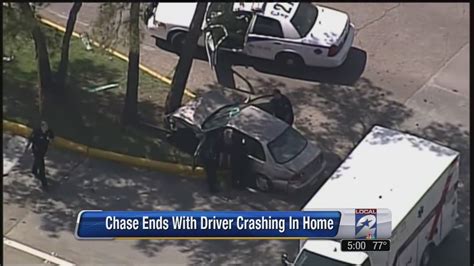 woman arrested after leading police on chase crashing into vehicle