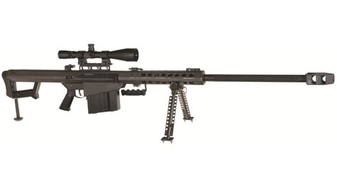 barrett ma semi automatic  bmg rifle  scope  case