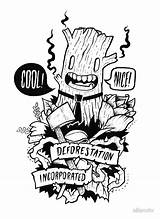 Deforestation Drawing Doodleart Incorporated Poster Posters Getdrawings Drawings Clipartmag Paintingvalley Redbubble sketch template