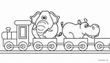 Train Coloring Pages Circus Printable Kids Cool2bkids Colouring Animal Template Easy sketch template