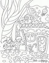 Coloring Gretel Hansel Pages Comments Coloringhome sketch template