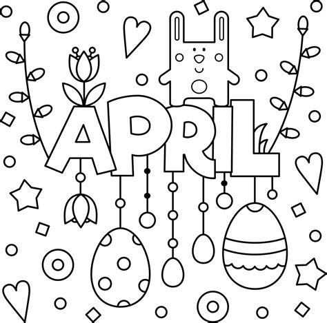 Welcome April Colouring Page Printable Thrifty Mommas Tips