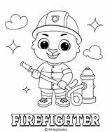 Fireman Firefighter Fighter Rvappstudios Firefighters sketch template
