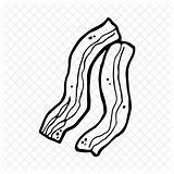 Bacon Drawing Icon Pork Food Meat Breakfast Getdrawings sketch template
