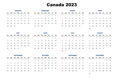 printable calendar  canada holidays  printable templates