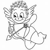 Cupid Drawing Coloring Heart Pages Draw Arrow Cartoon Printable Angel Valentines Cute Step Printables Tutorial Kids Print Baby Angels Colouring sketch template