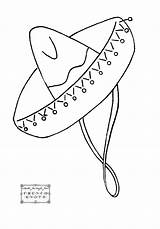 Sombrero Embroidery Hat Mexican Drawing Patterns Coloring Pages Vintage Pattern Para Transfer Hats Knots French Getdrawings Objects Mexico sketch template