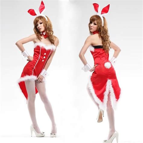 new pleuche sexy bunny girl cosplay costume christmas xmas party outfit clubwear ebay