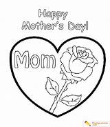 Coloring Happy Mothers Mother Pages Kids Printable sketch template