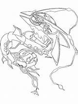 Coloring Rayquaza Pages Printable sketch template