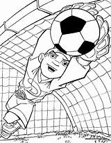 Coloring Goalkeeper Pages Colouring Kids sketch template